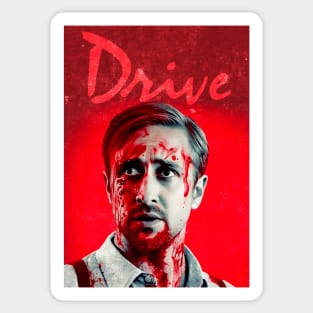 Drive Blood Poster Artwork - Ryan Gosling Sticker